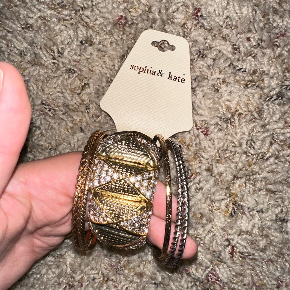 NWT Sophia and Kate gold bracelets bundle